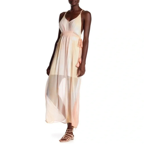 Gypsy 05 Tie Dye Tassel Dress in ASAL BLUSH S M - Picture 2 of 3